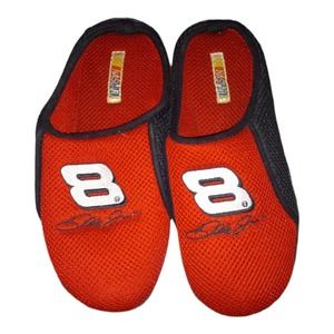 Collectible NASCAR Mens Size 8 Slippers #8 Dale Earnhardt Jr. Rubber Sole